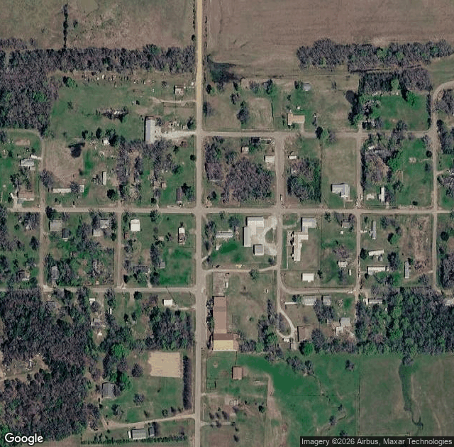 Aerial view of Akecheta Christmas Tree Farm in Hitchita, OK