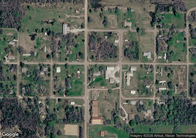 Aerial view of Akecheta Christmas Tree Farm in Hitchita, OK