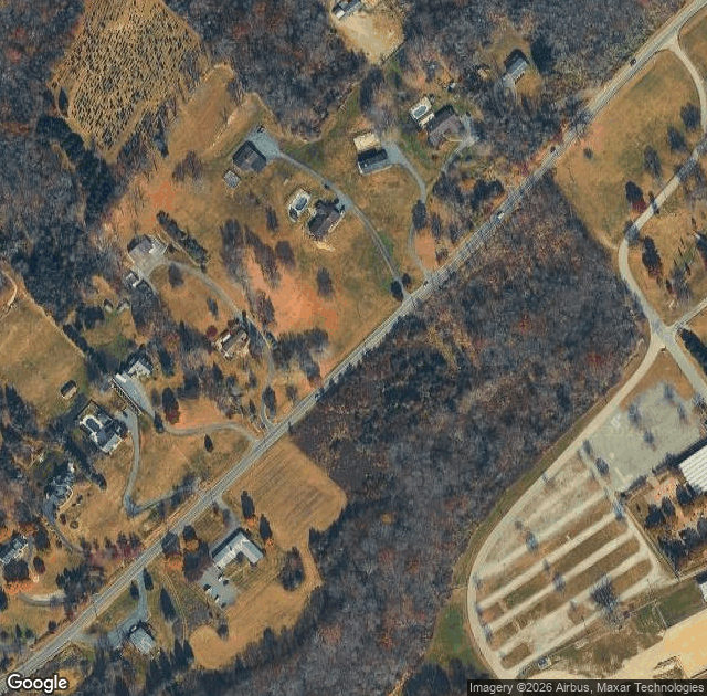 Aerial view of Am-Jac Christmas Tree Farm in Augusta, NJ