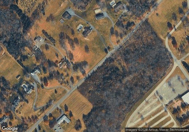 Aerial view of Am-Jac Christmas Tree Farm in Augusta, NJ