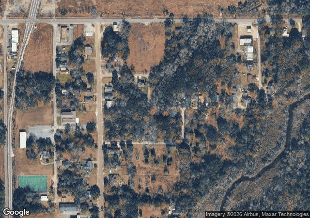 Aerial view of A&W Christmas Tree Farm in Moss Point, MS