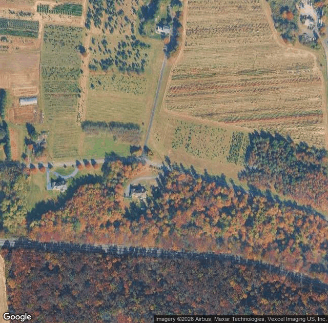 Aerial view of Barclay's Tree Farm in Cranbury, NJ