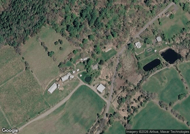 Aerial view of Bell's Christmas Trees in Accord, NY