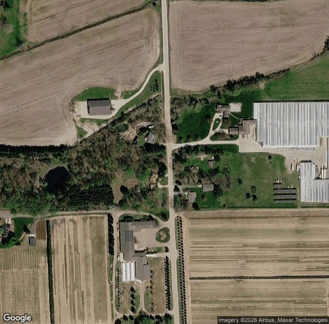 Aerial view of Bosch's Countryview Nursery in Allendale, MI