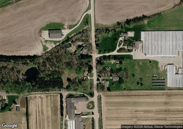 Aerial view of Bosch's Countryview Nursery in Allendale, MI