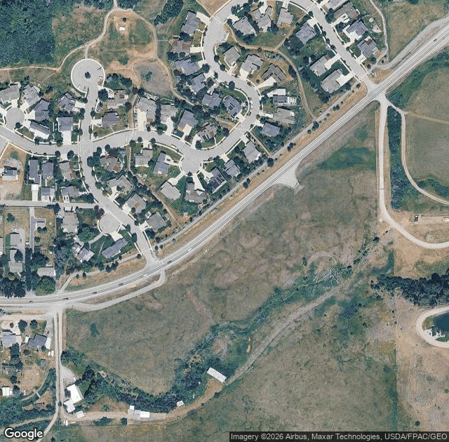 Aerial view of Bridger Canyon Tree Farm in Bozeman, MT