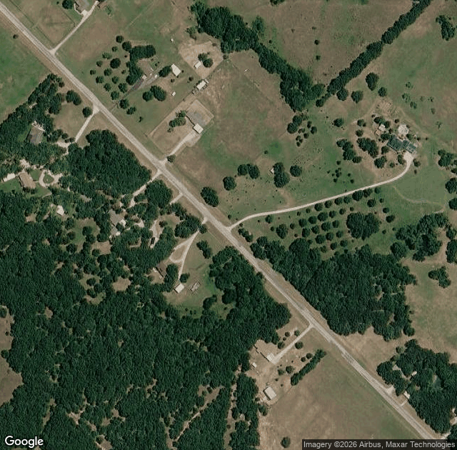 Aerial view of Brushy Creek Christmas Trees in Bowie, TX