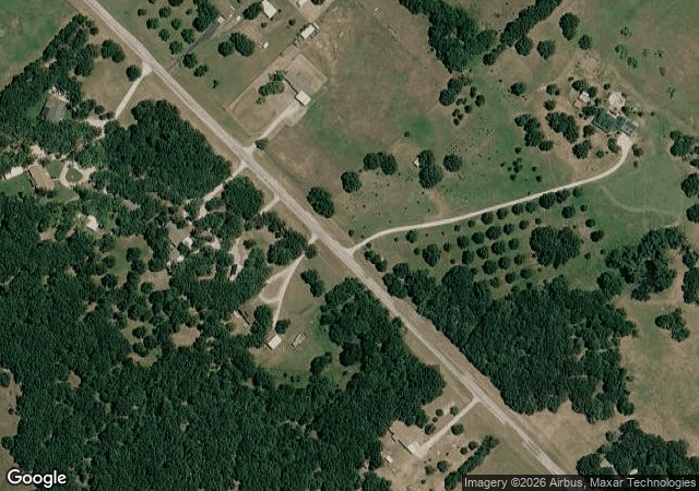 Aerial view of Brushy Creek Christmas Trees in Bowie, TX