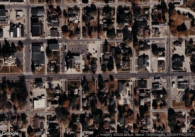 Aerial view of Carlson Tree Farm in Hampton, IA
