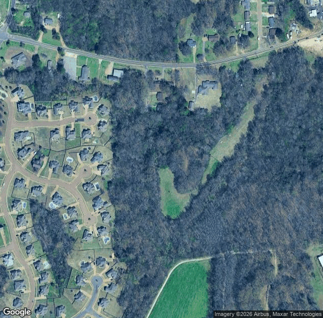 Aerial view of Cedar Hill Farm in Hernando, MS