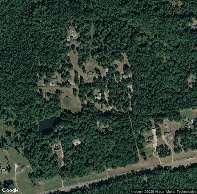 Aerial view of City of Lights Christmas Tree Farm in Natchitoches, LA