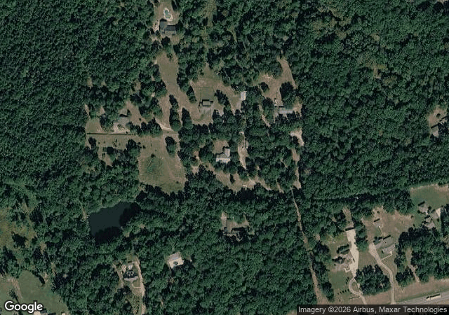 Aerial view of City of Lights Christmas Tree Farm in Natchitoches, LA