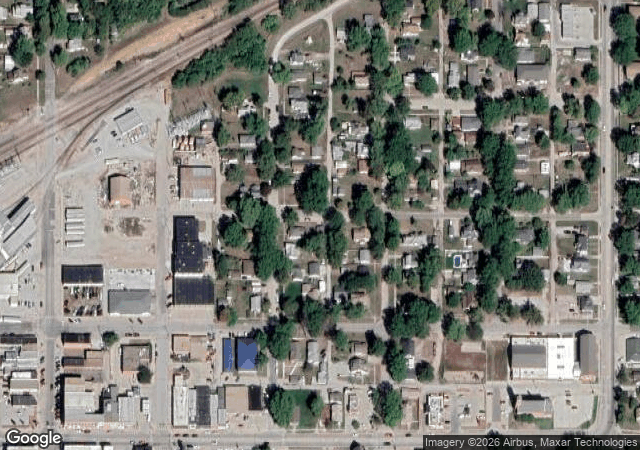 Aerial view of Clover B Tree Farm in Crete, NE