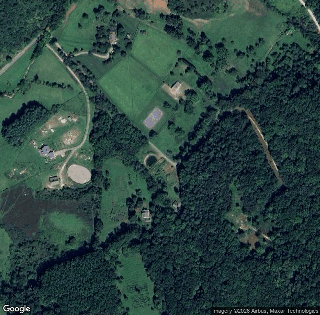 Aerial view of Clover Hollow Christmas Tree Farm in Newport, VA