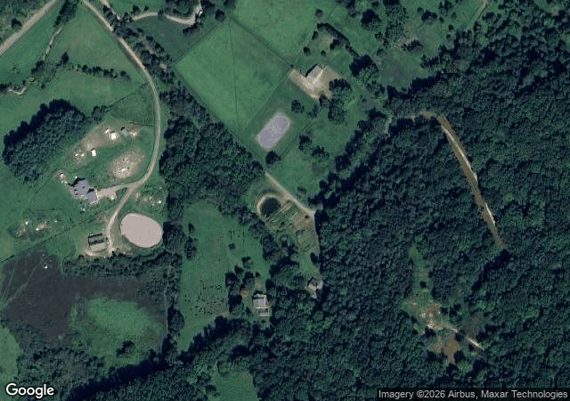 Aerial view of Clover Hollow Christmas Tree Farm in Newport, VA