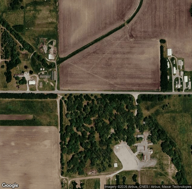Aerial view of Cosgray Christmas Trees in Idaville, IN
