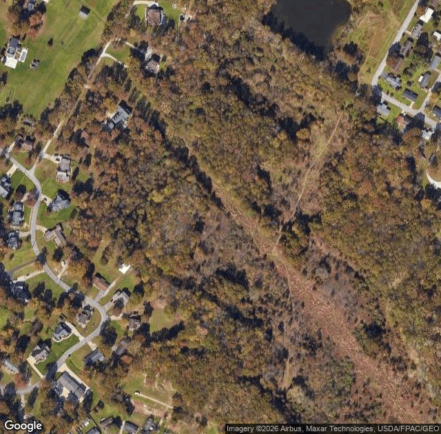Aerial view of Country Roads Christmas Tree Farm in Mineral Wells, WV