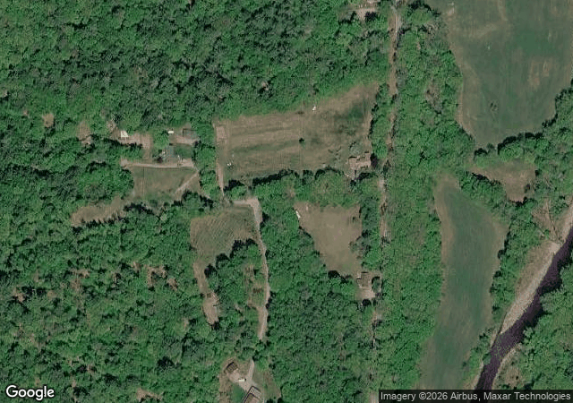 Aerial view of Crescendo Farm in Surry, NH