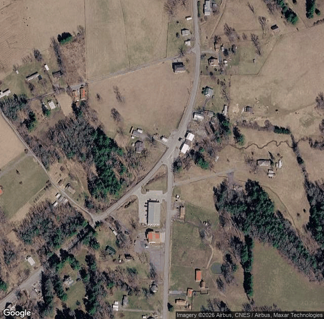Aerial view of Crickmer Farms in Danese, WV