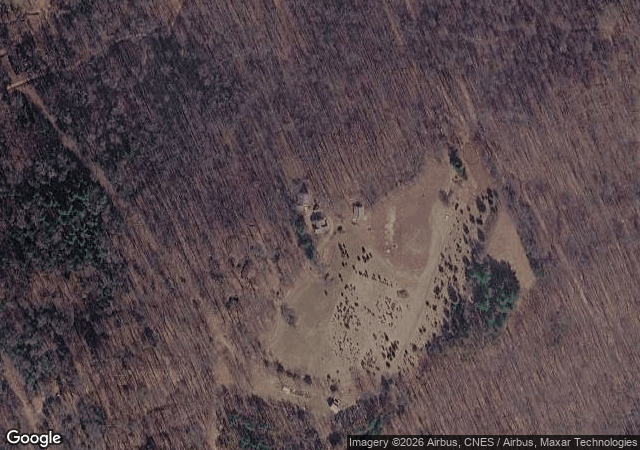 Aerial view of Dancing Hill Christmas Tree Farm in Bedford, VA