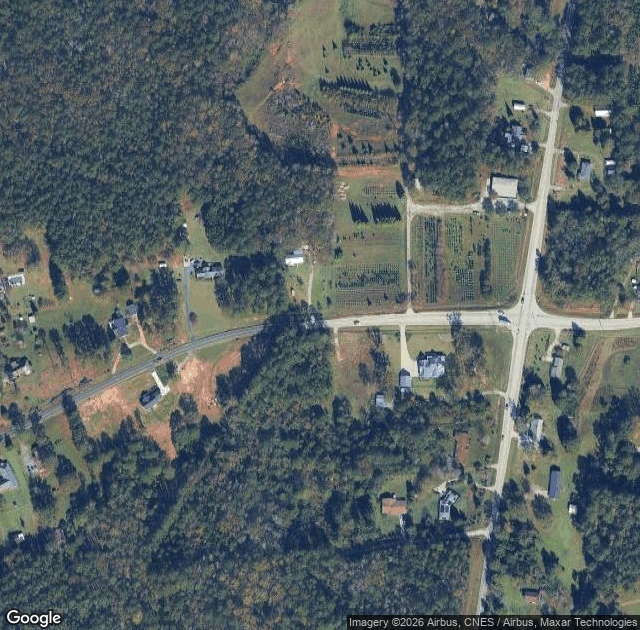 Aerial view of Davenport Farm in Greenwood, SC