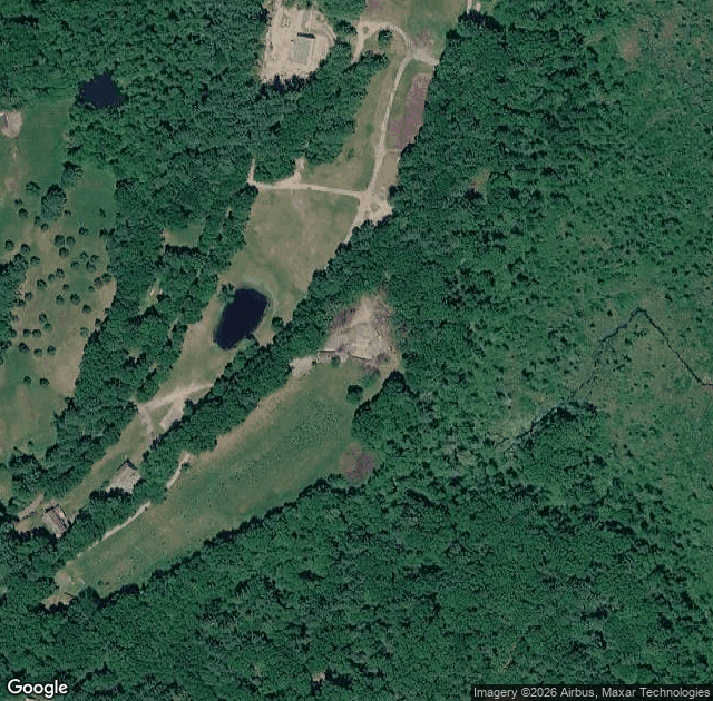 Aerial view of Deerfield Tree Farm in Millis, MA