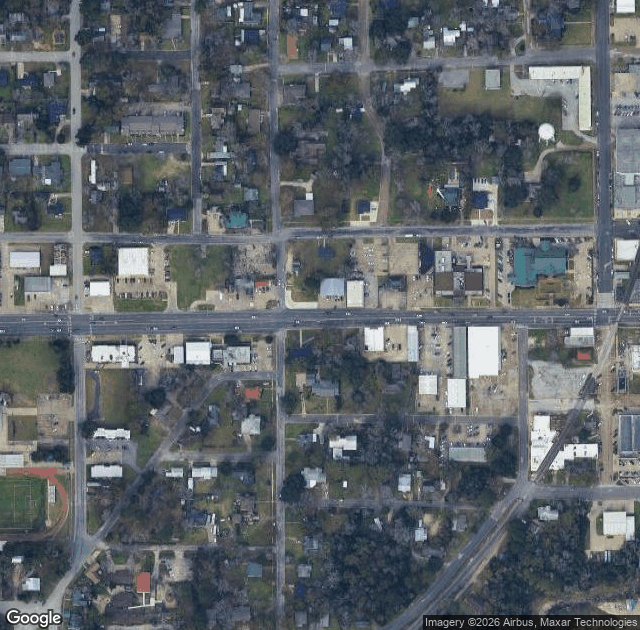 Aerial view of Double Creek Farm in Livingston, TX