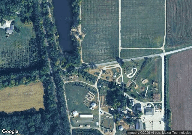 Aerial view of Dull's Tree Farm in Thorntown, IN
