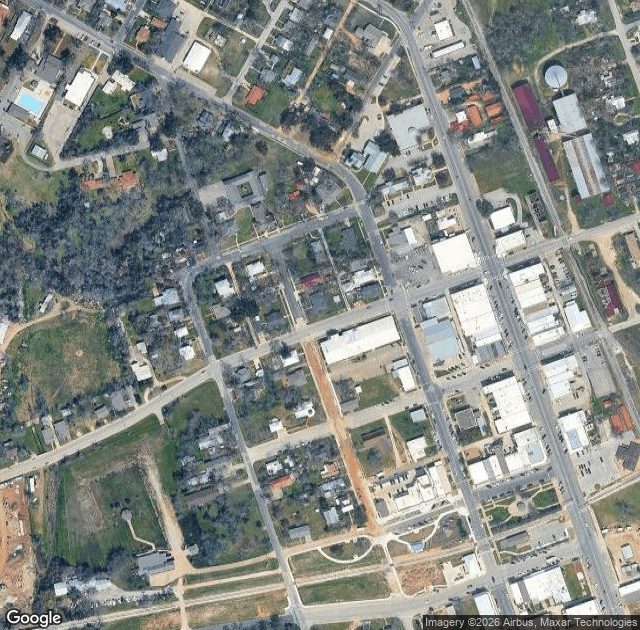 Aerial view of Elgin Christmas Tree Farm in Elgin, TX