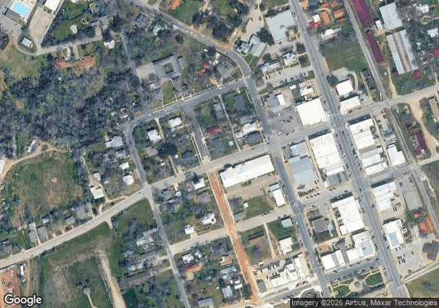 Aerial view of Elgin Christmas Tree Farm in Elgin, TX