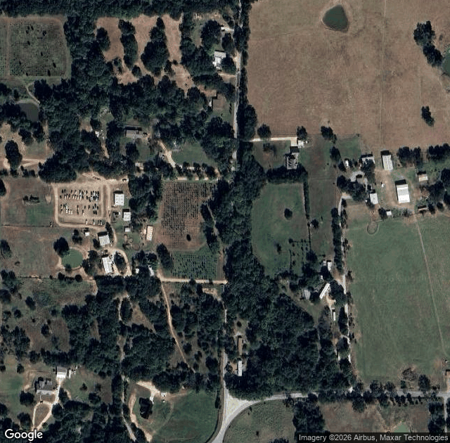Aerial view of Elves Christmas Tree Farm & Pumpkin Patch in Denison, TX