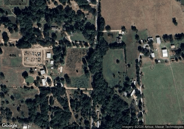 Aerial view of Elves Christmas Tree Farm & Pumpkin Patch in Denison, TX