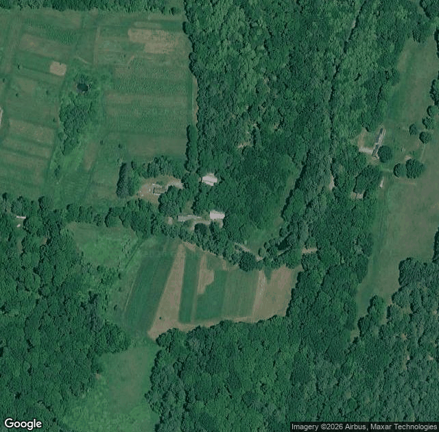 Aerial view of Elysian Hills Tree Farm in Dummerston, VT