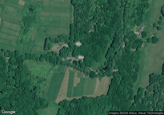 Aerial view of Elysian Hills Tree Farm in Dummerston, VT