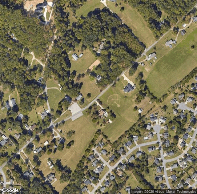 Aerial view of Enchanted Christmas Tree Farm in Powell, TN