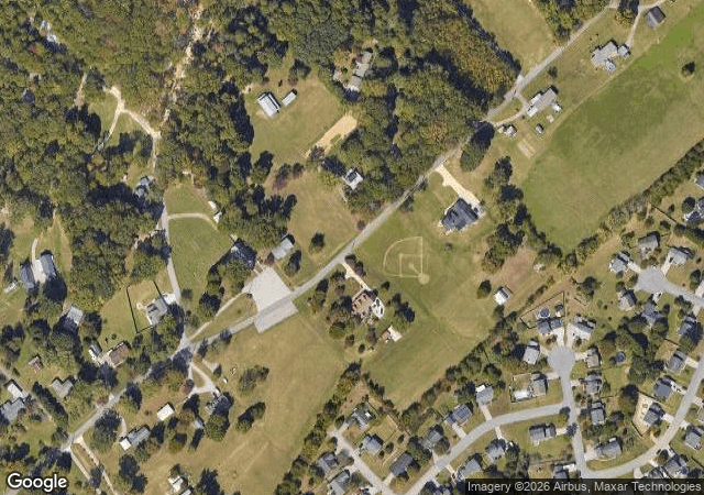 Aerial view of Enchanted Christmas Tree Farm in Powell, TN
