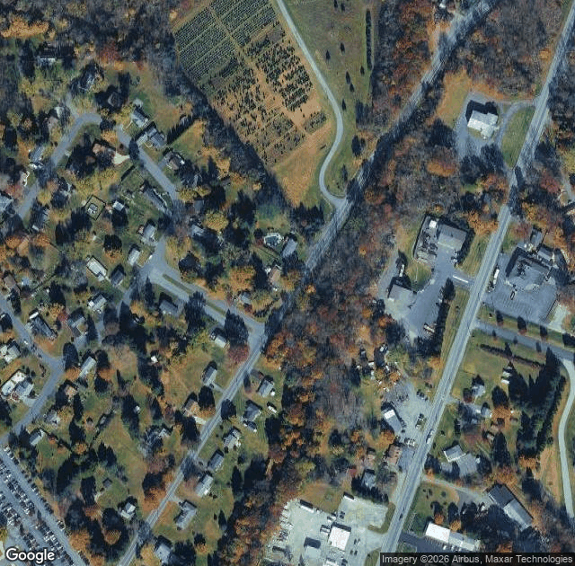 Aerial view of Evergreen Valley Christmas Tree Farm in Washington, NJ