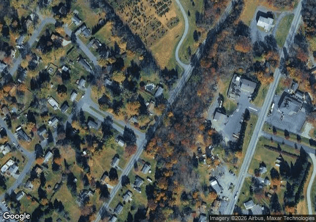 Aerial view of Evergreen Valley Christmas Tree Farm in Washington, NJ