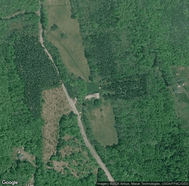 Aerial view of Gooleys Conifers Unlimited Christmas Tree Farm in Farmington, ME