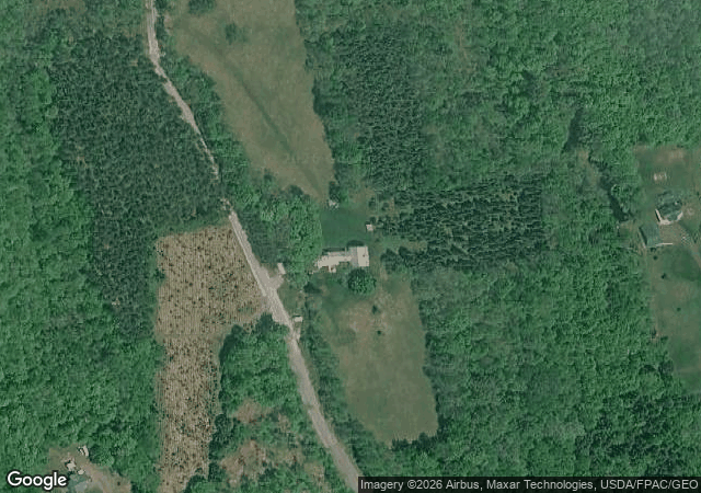 Aerial view of Gooleys Conifers Unlimited Christmas Tree Farm in Farmington, ME