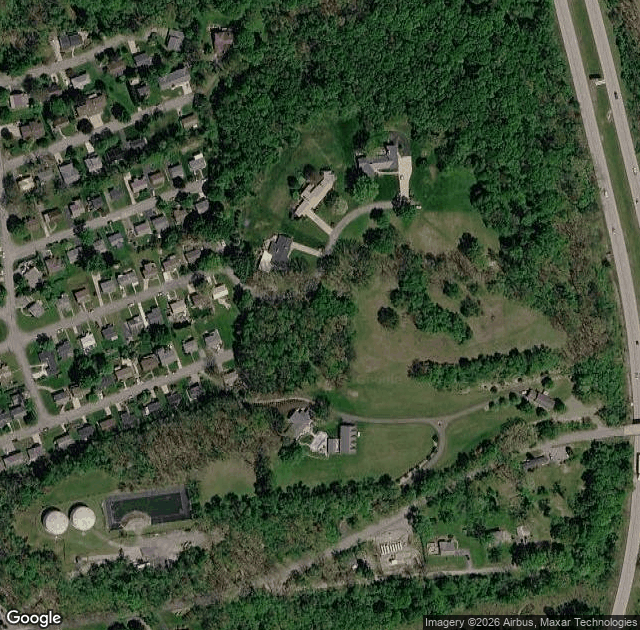 Aerial view of Grupp's Christmas Trees in Harmony, PA