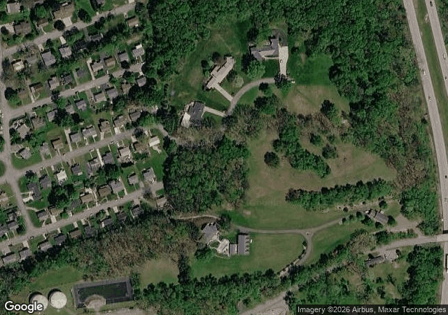 Aerial view of Grupp's Christmas Trees in Harmony, PA