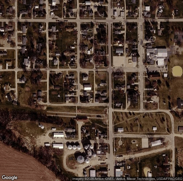 Aerial view of Hainstock Christmas Trees in Delmar, IA
