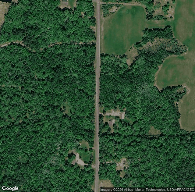 Aerial view of Happy Land Tree Farms in Sandstone, MN