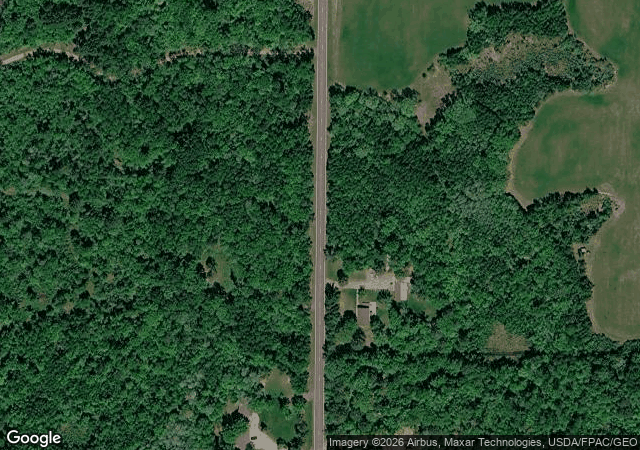 Aerial view of Happy Land Tree Farms in Sandstone, MN