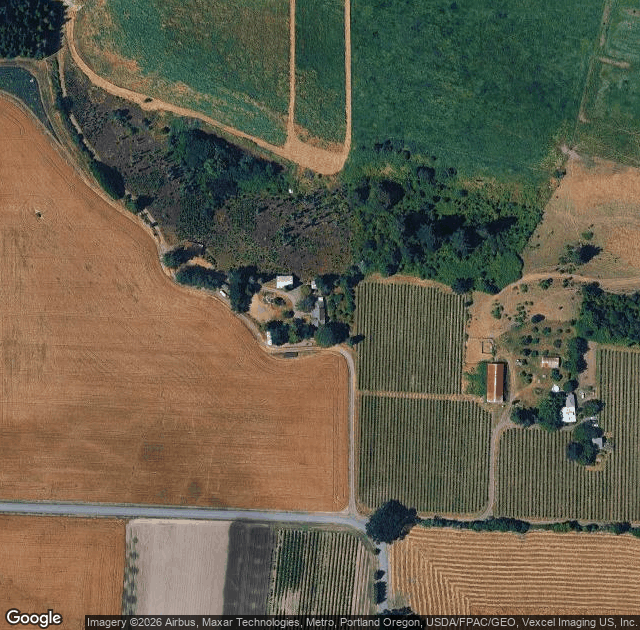 Aerial view of Harrison Road Farm in Banks, OR