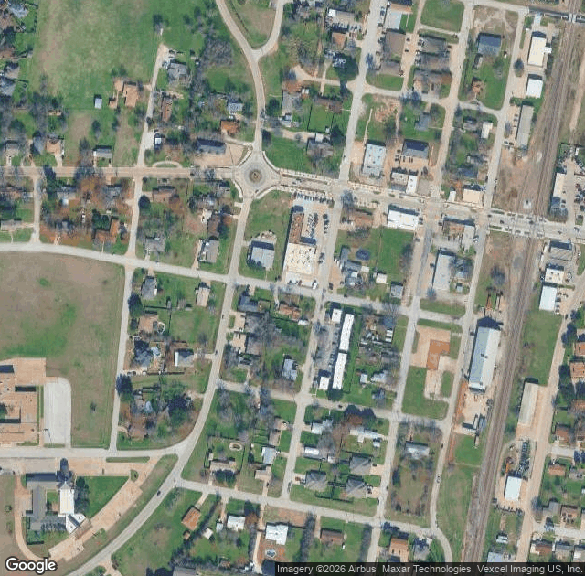 Aerial view of Haynie's Green Acres Farm in Crowley, TX