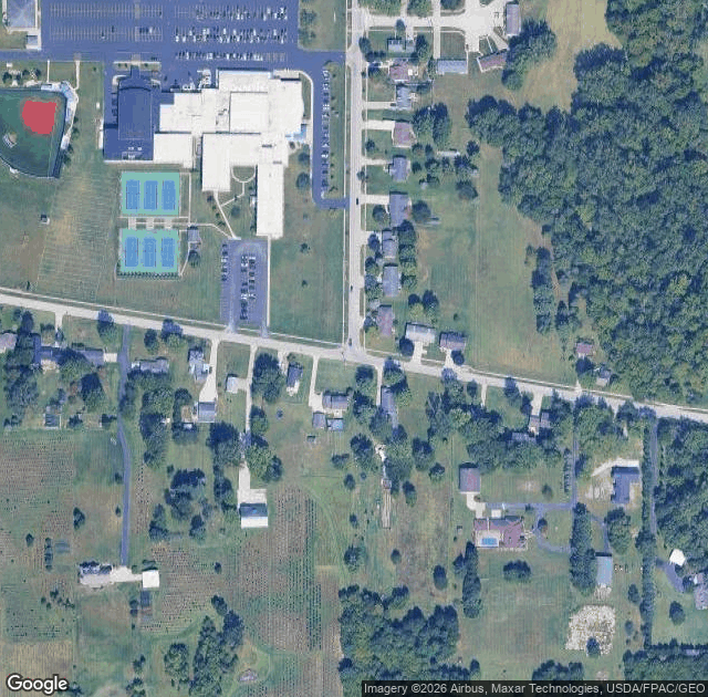 Aerial view of Hidden Pines Christmas Tree Farm in Clyde, OH