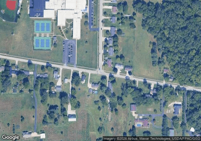 Aerial view of Hidden Pines Christmas Tree Farm in Clyde, OH