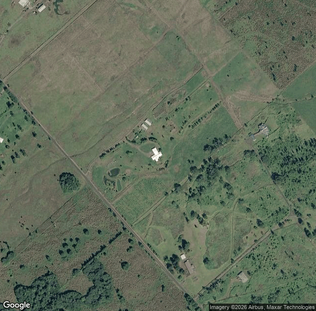 Aerial view of Hooluana Tree Farm in Mountain View, HI